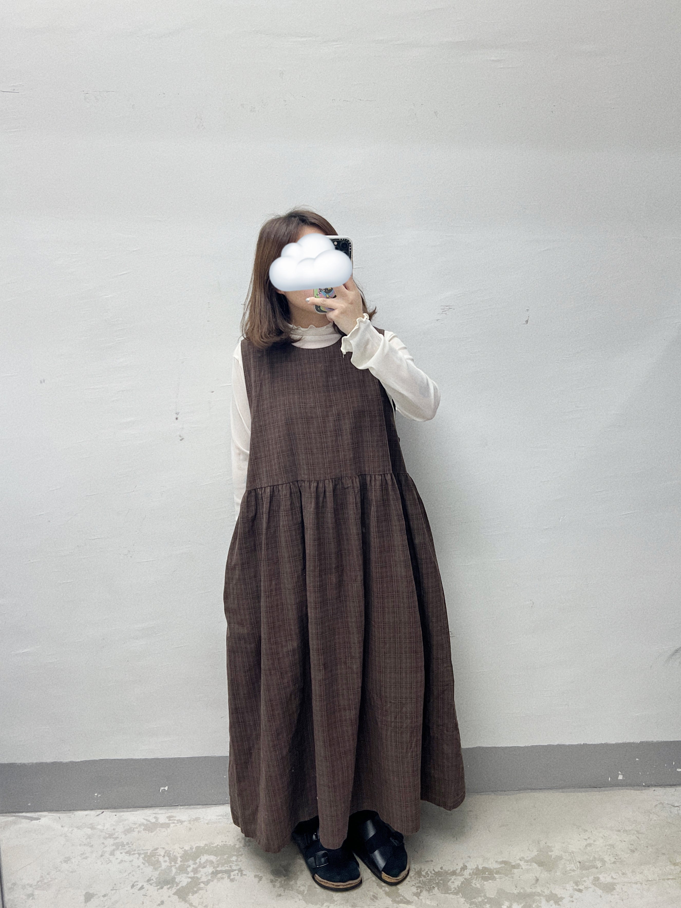 暗格紋背心ops｜啡