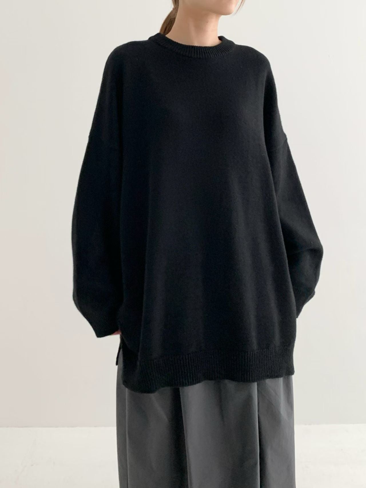 【新品優惠】兩側開叉oversize冷衫丨3 col