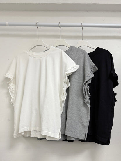 comeback！ruffle邊翼袖top丨3 col