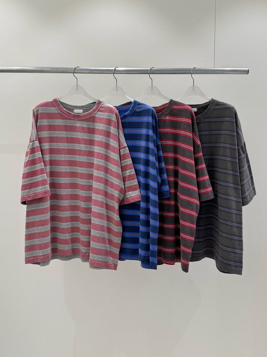 拼色條紋上衣丨4 col