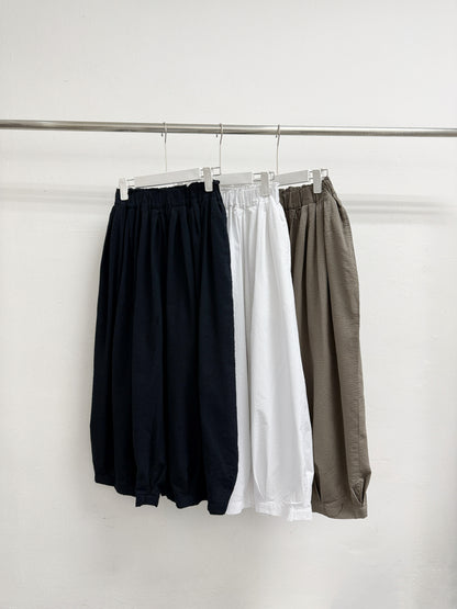 【新品優惠】暗紋泡泡全橡筋闊褲丨3 col