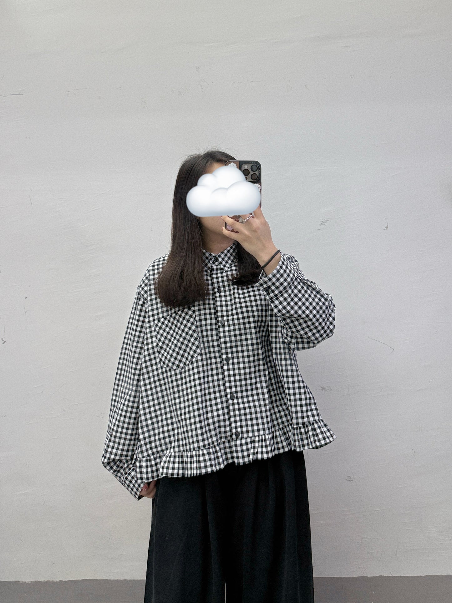 下擺ruffle反領恤top丨3 col