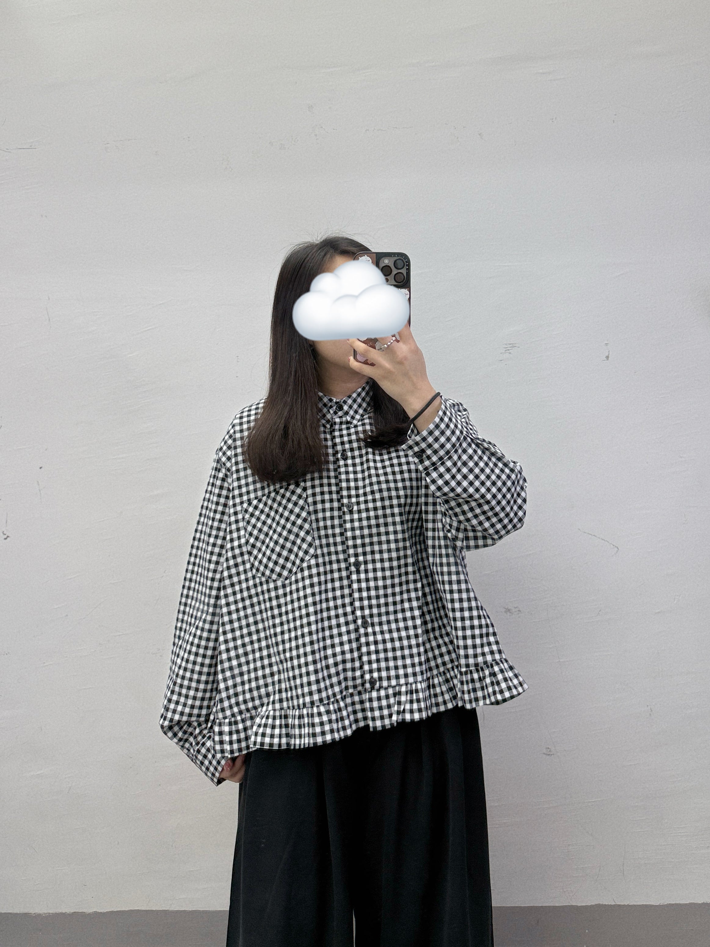 下擺ruffle反領恤top丨3 col