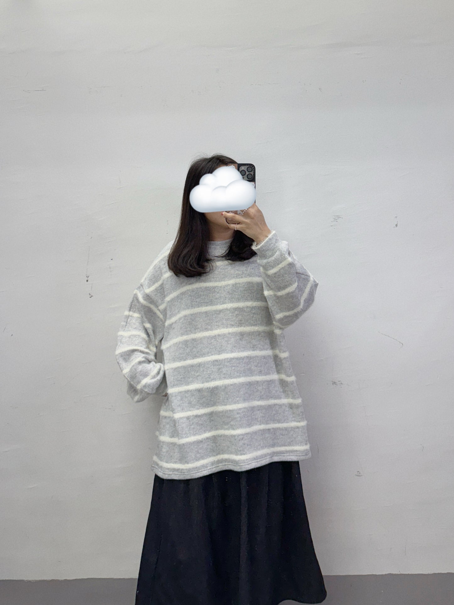 【SALE】針織條紋上衣丨藍