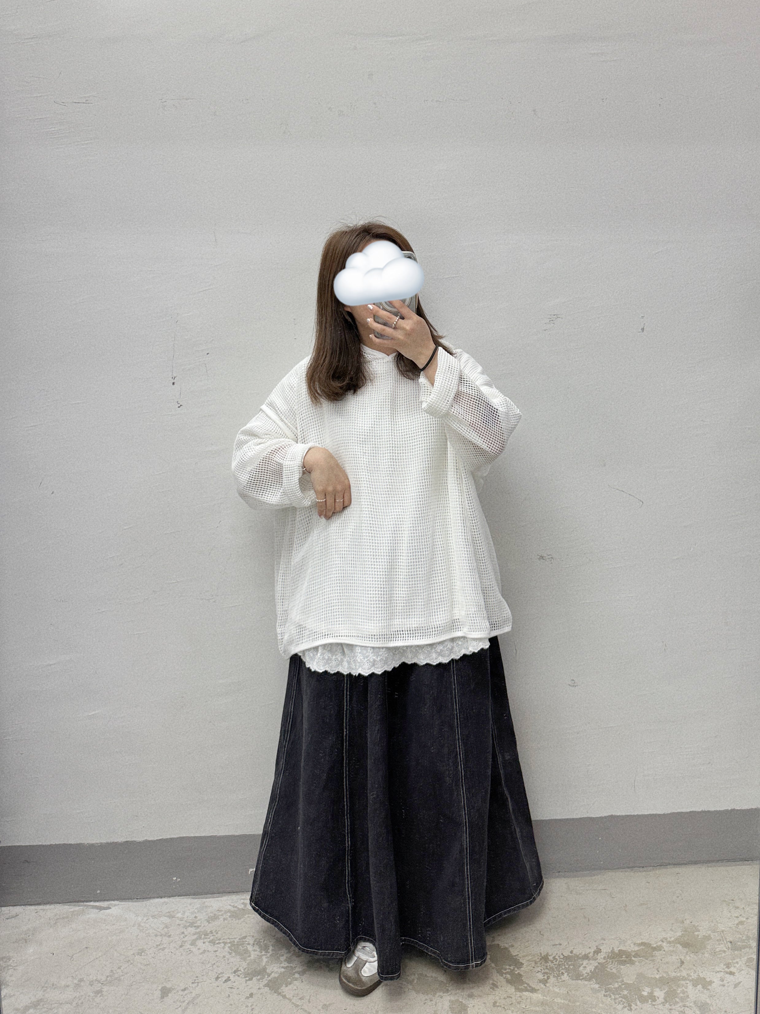 【SALE】全橡筋腰洗水色牛仔裙丨2 col