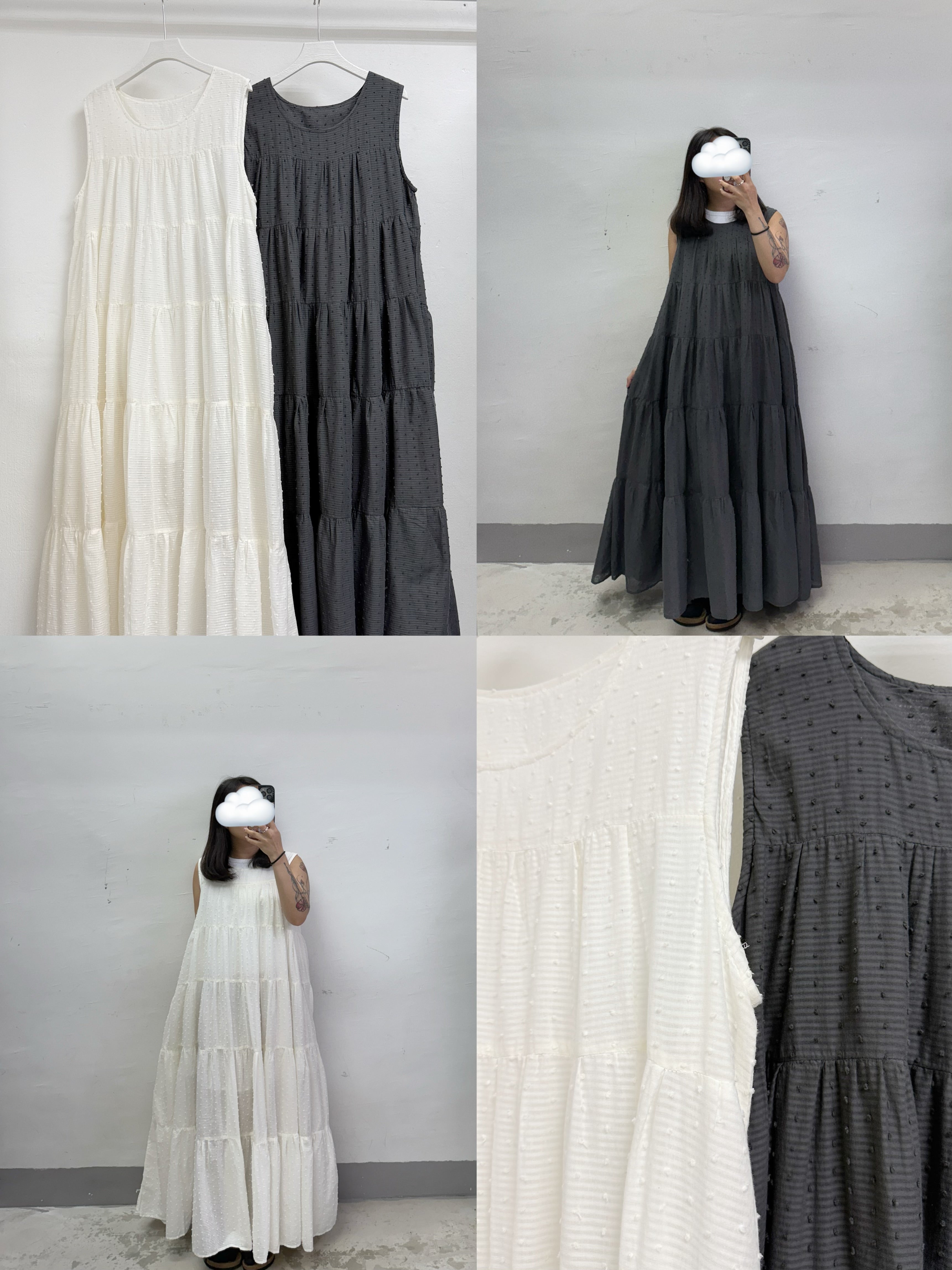 【SALE】點點暗紋層層ops丨2 col