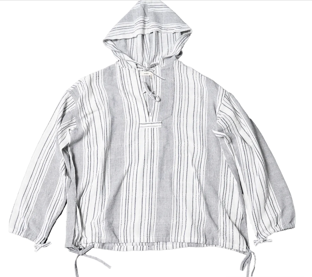 【SALE】綁帶蝴蝶結條子連帽top｜2 col