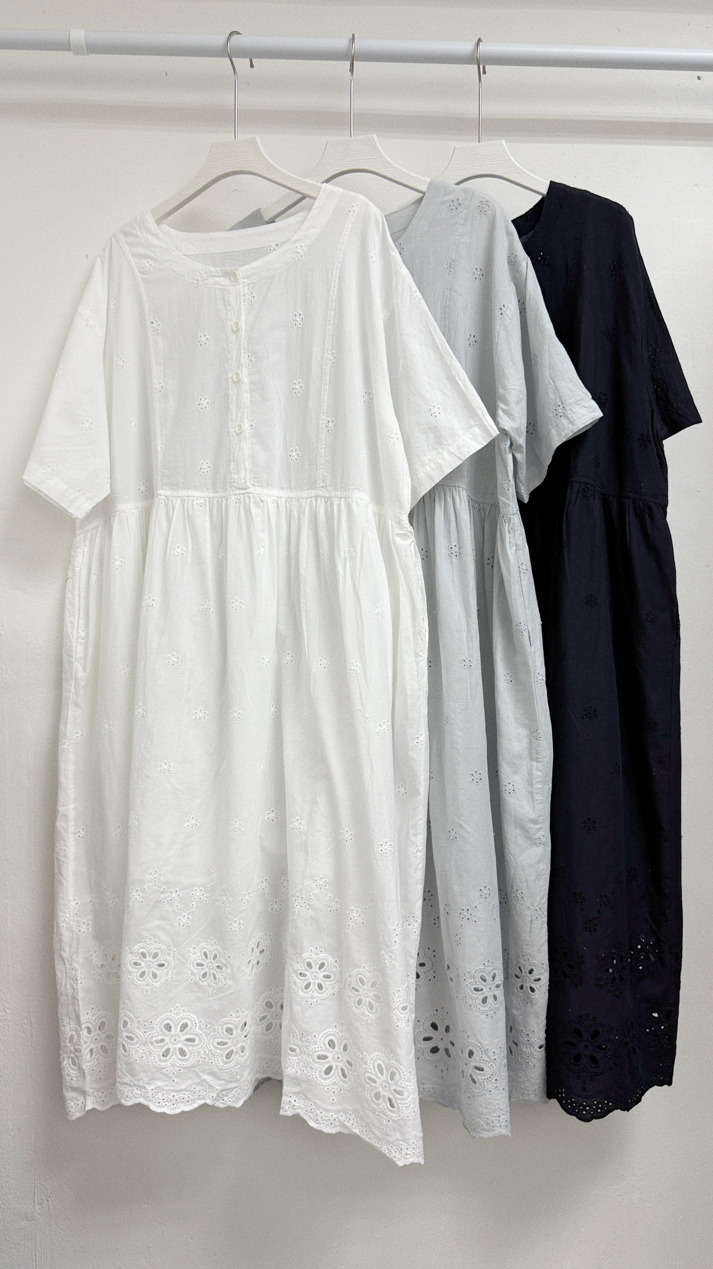 【SALE】圓領通花ops丨3 col