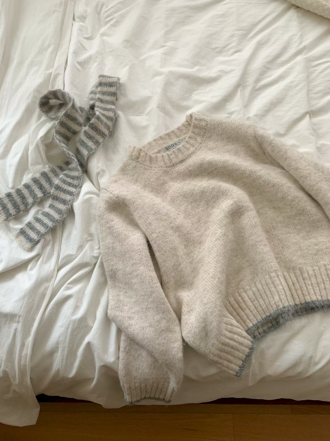 【新品優惠】SET!圍巾拼色毛衣丨4 col