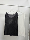 【SALE】2-way網網背心外搭丨黑