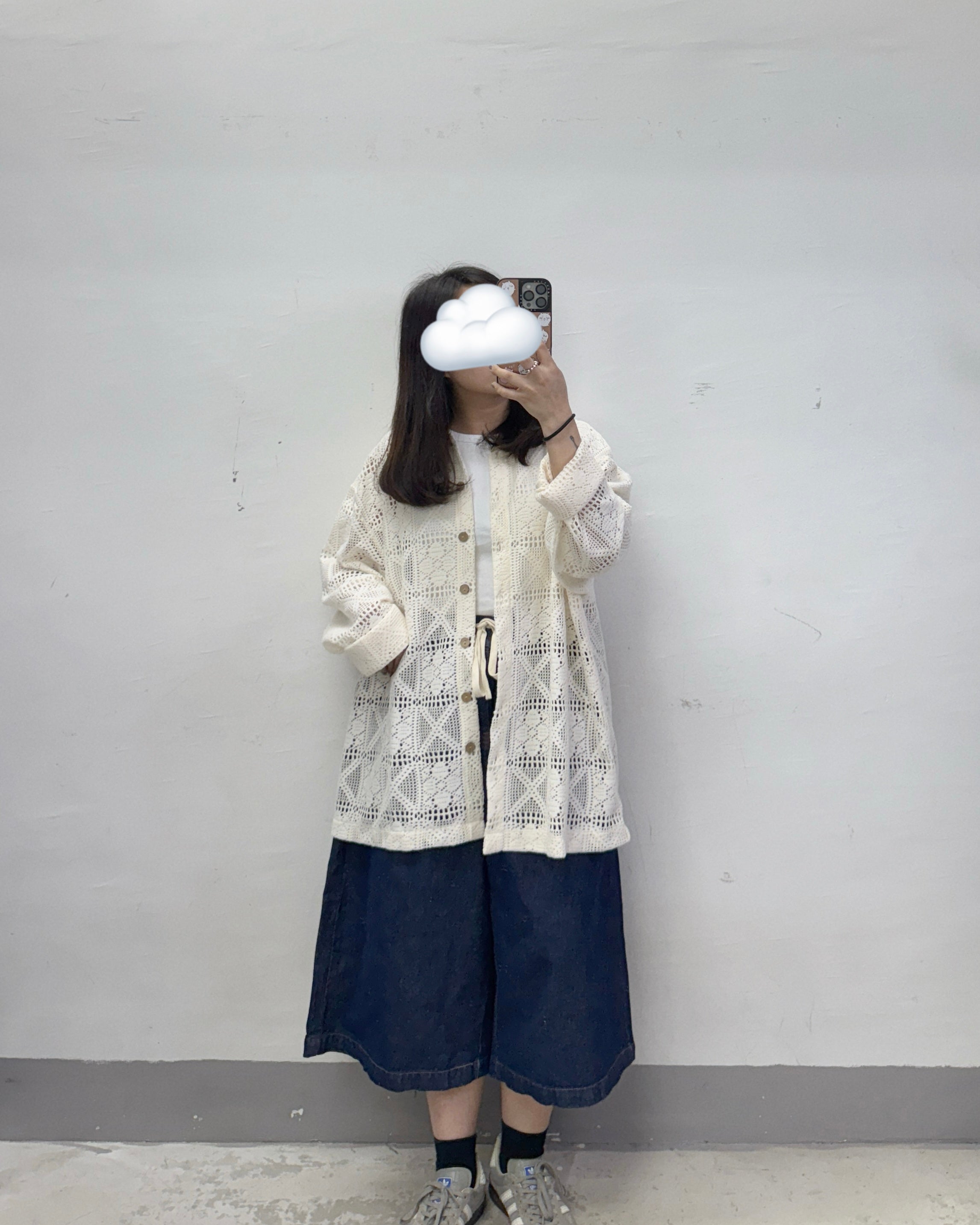 針織反領開胸上衣丨黑