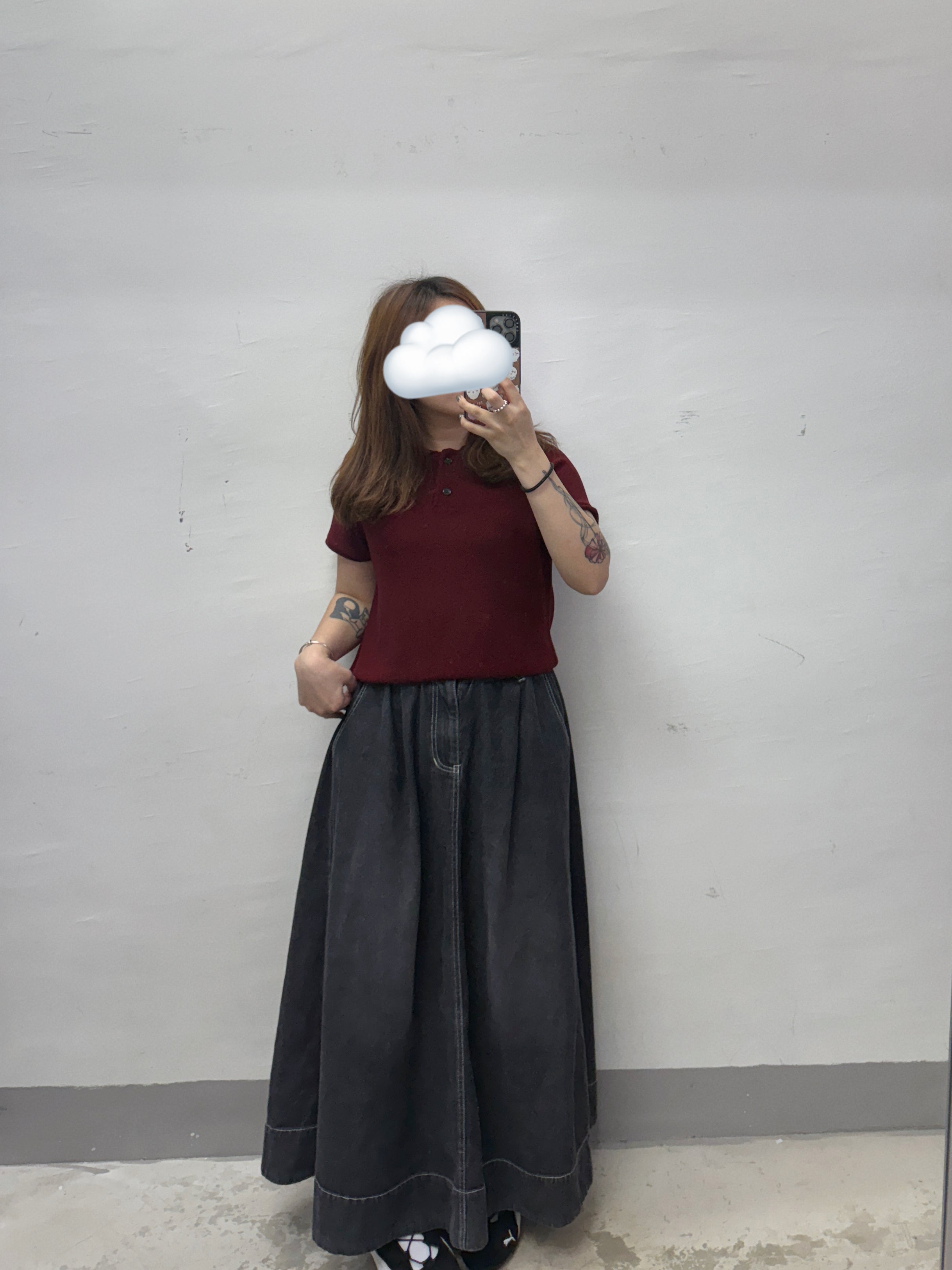 【SALE】通爽針織有領top丨黑