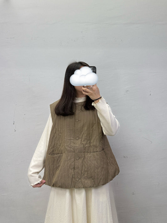 【SALE】嗦嗦料直紋微泡型外搭丨2 col