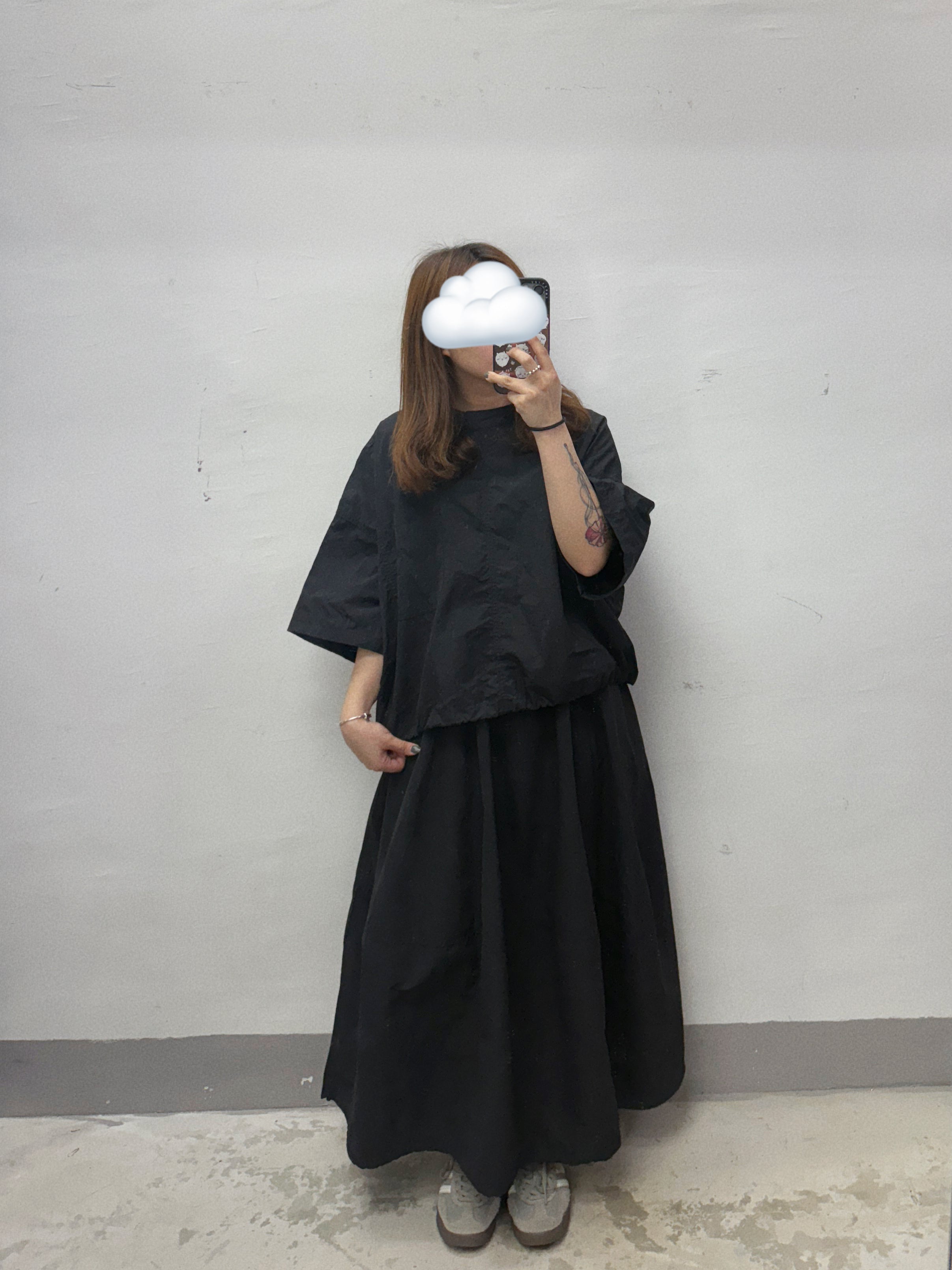 【SALE】嗦嗦風褸料半身裙(可束緊變泡泡裙)丨3 col