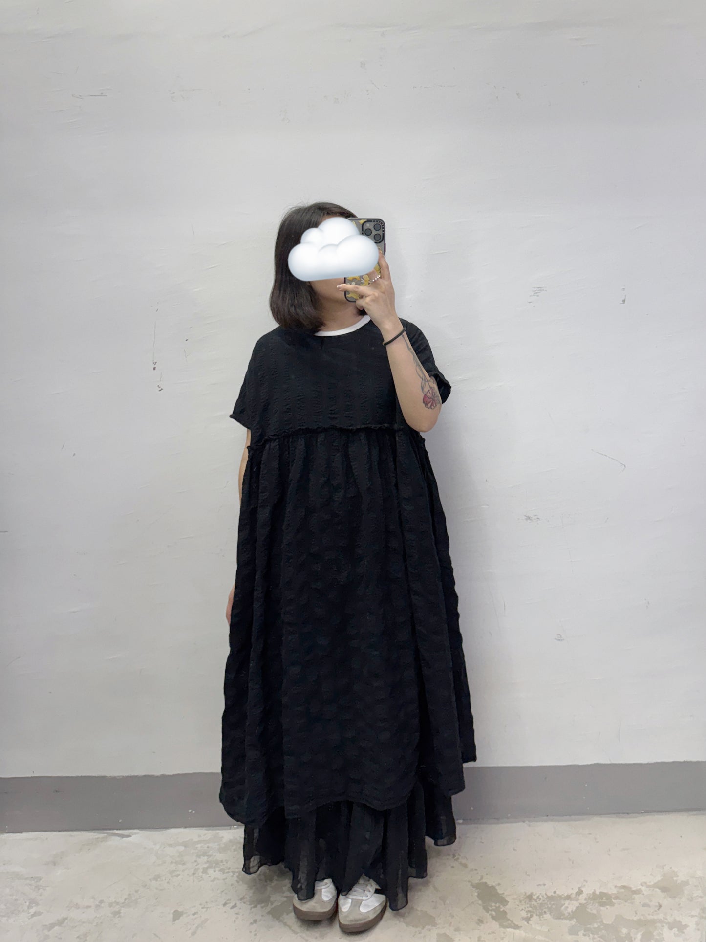 【新品優惠】暗直紋ruffle邊ops丨3 col