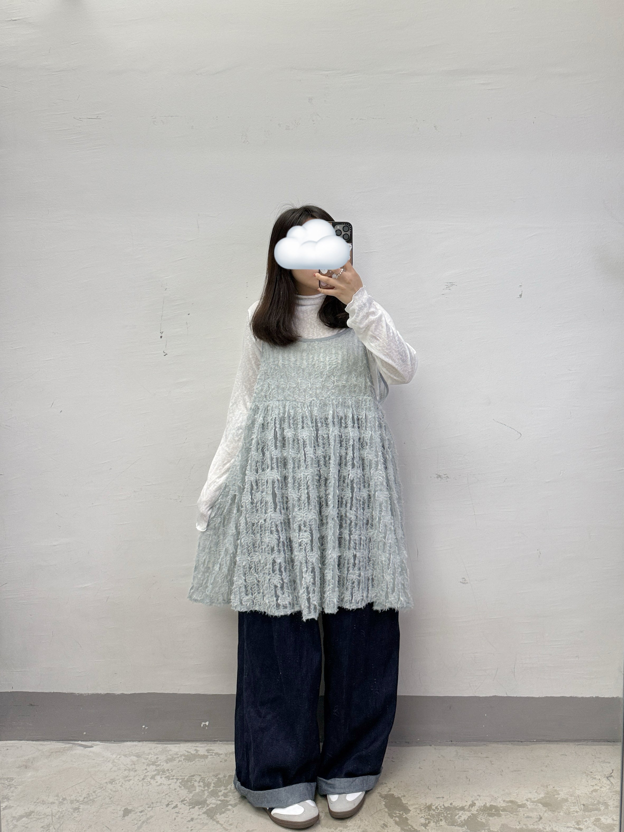 車線蘇蘇直紋中長外搭丨3 col