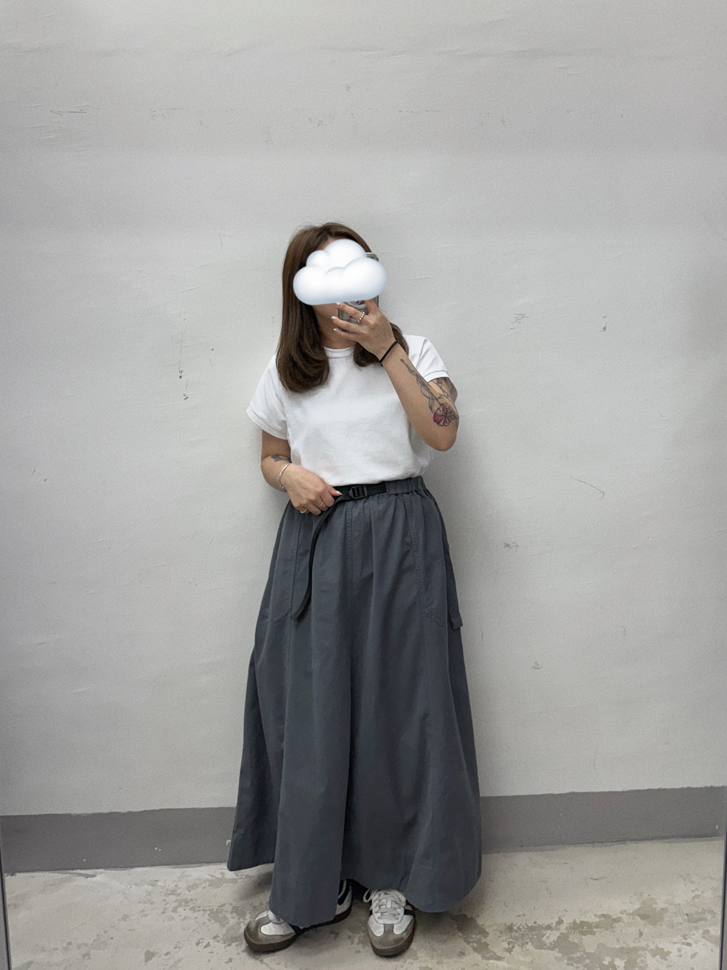 新色入！斜布料連belt口袋半裙丨4 col