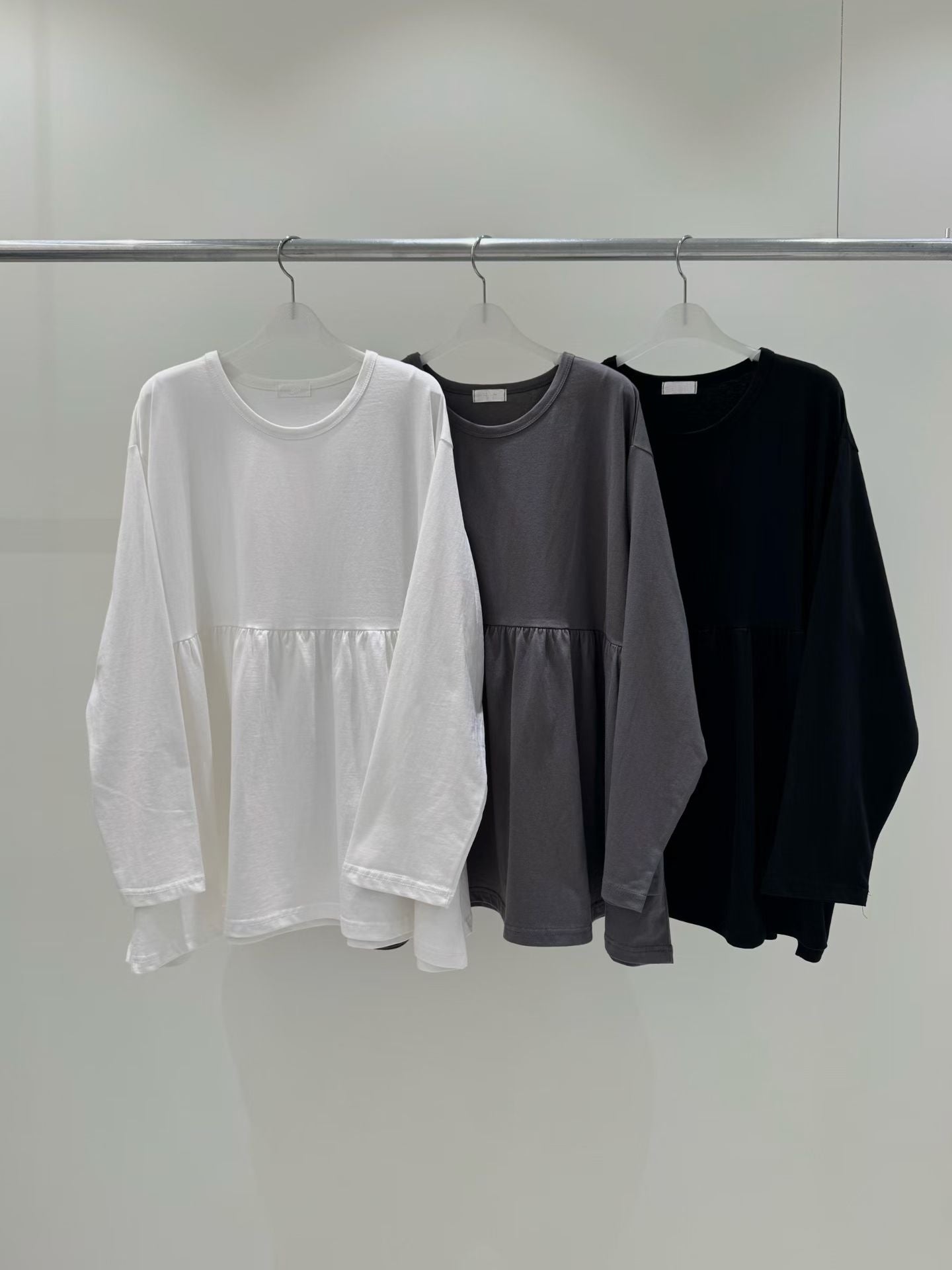 圓領棉料娃娃top丨3 col