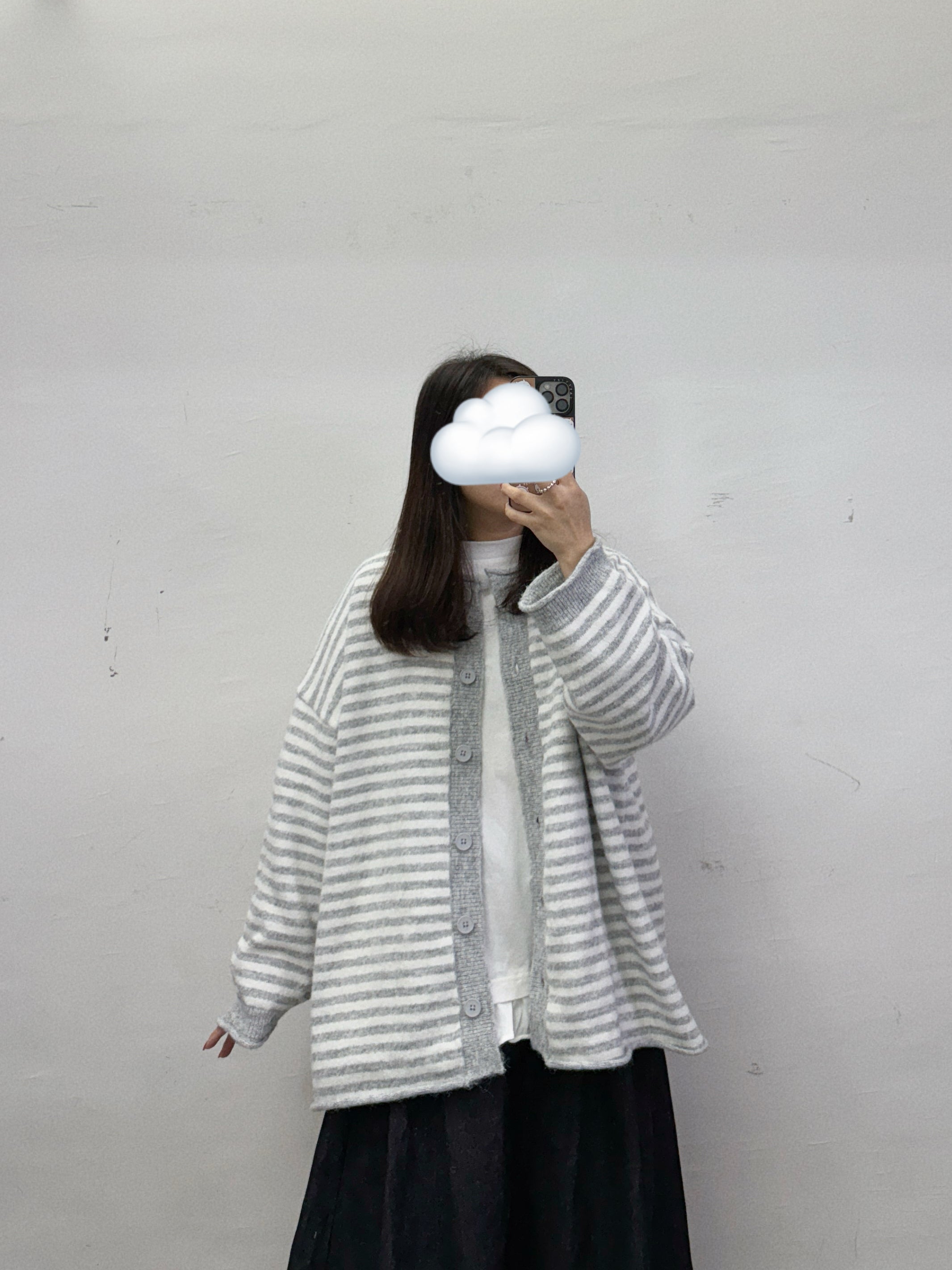 拼色條紋針織外套丨4 col