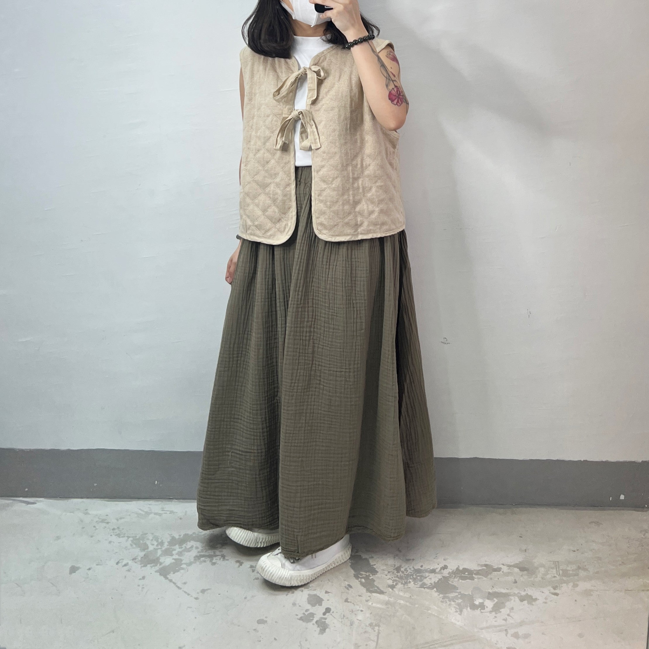 薄夾棉ribbion vest layer