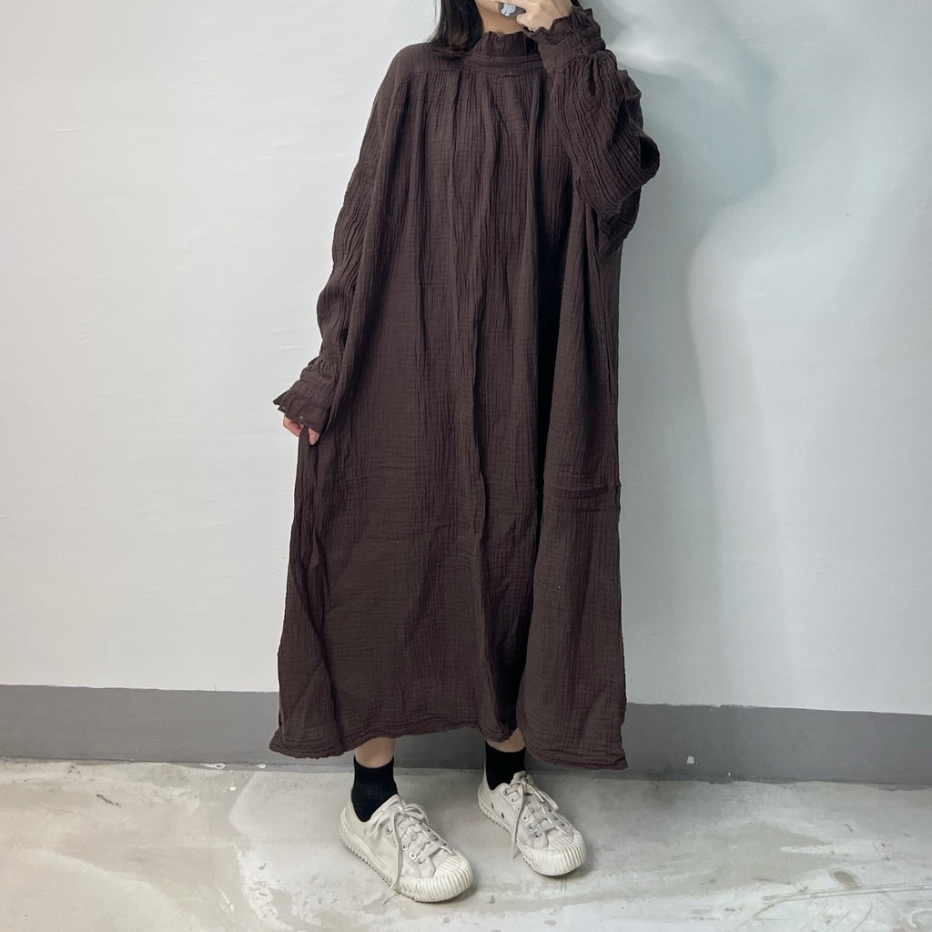 【SALE】bb棉ruffle領 2-way ops｜啡