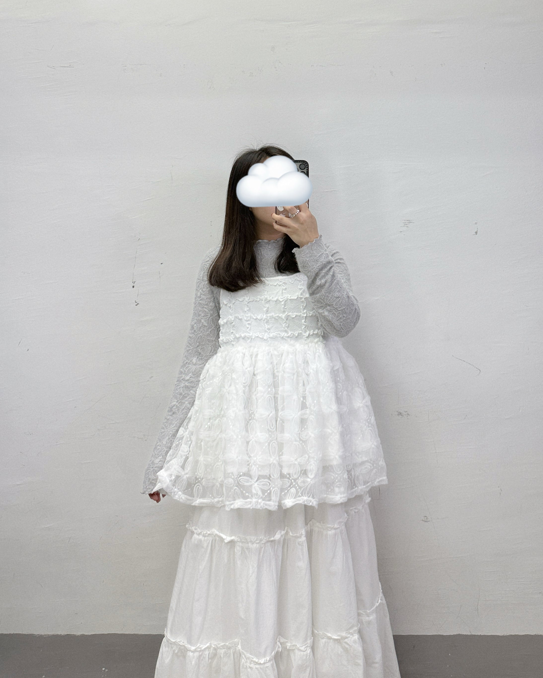 重工～立體花紋拼紗外搭丨3 col