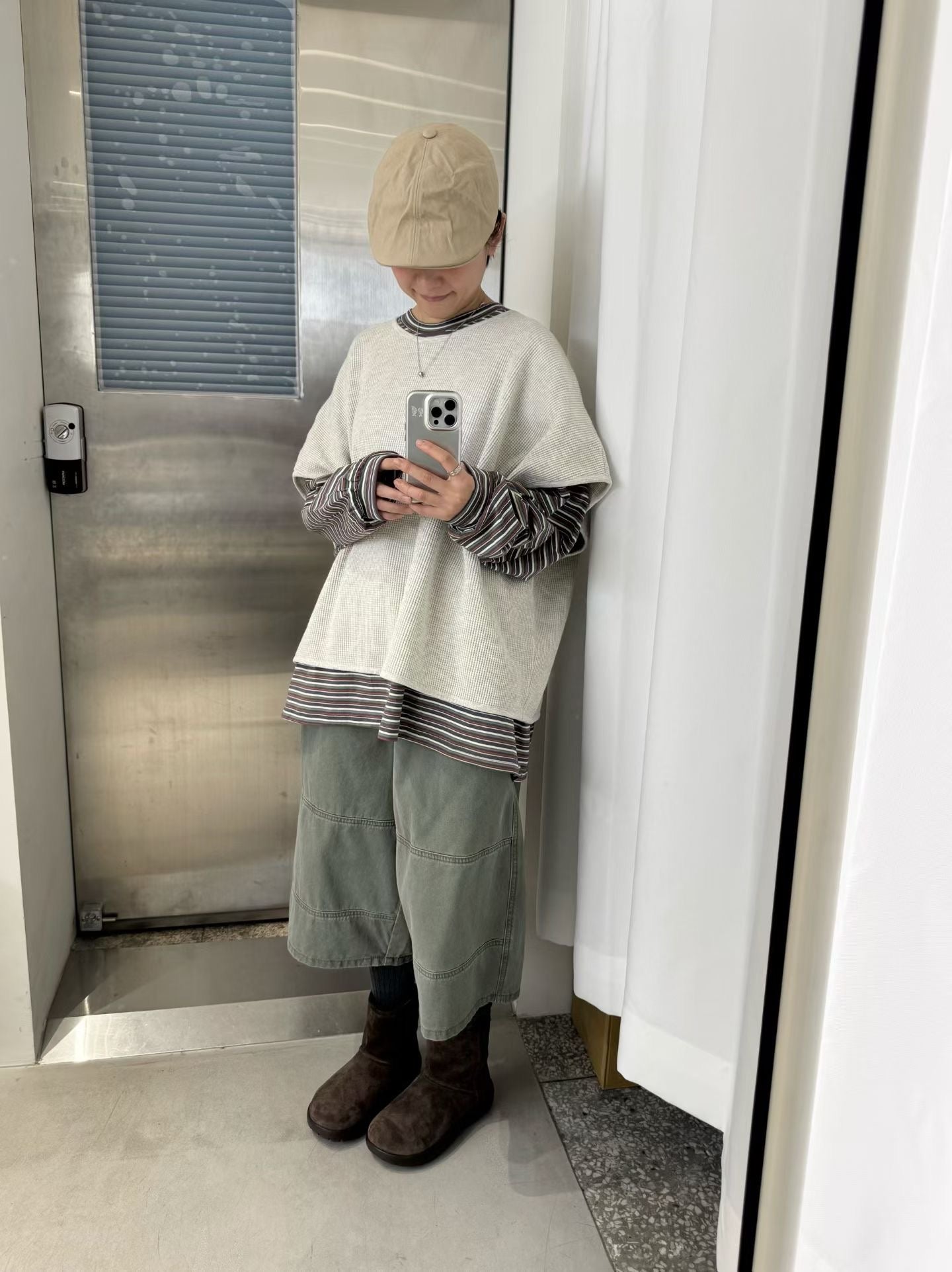 窩夫格紋背心外搭丨3 col