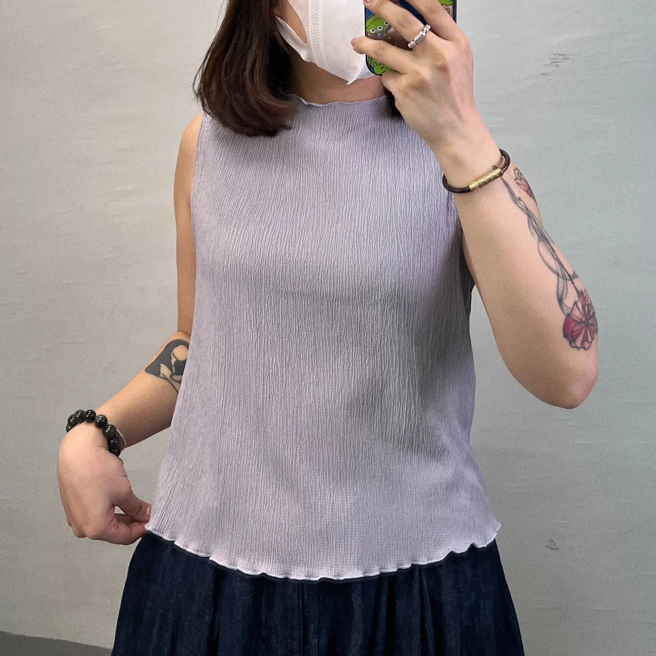 Comeback！木耳領樹紋背心打底｜5 col