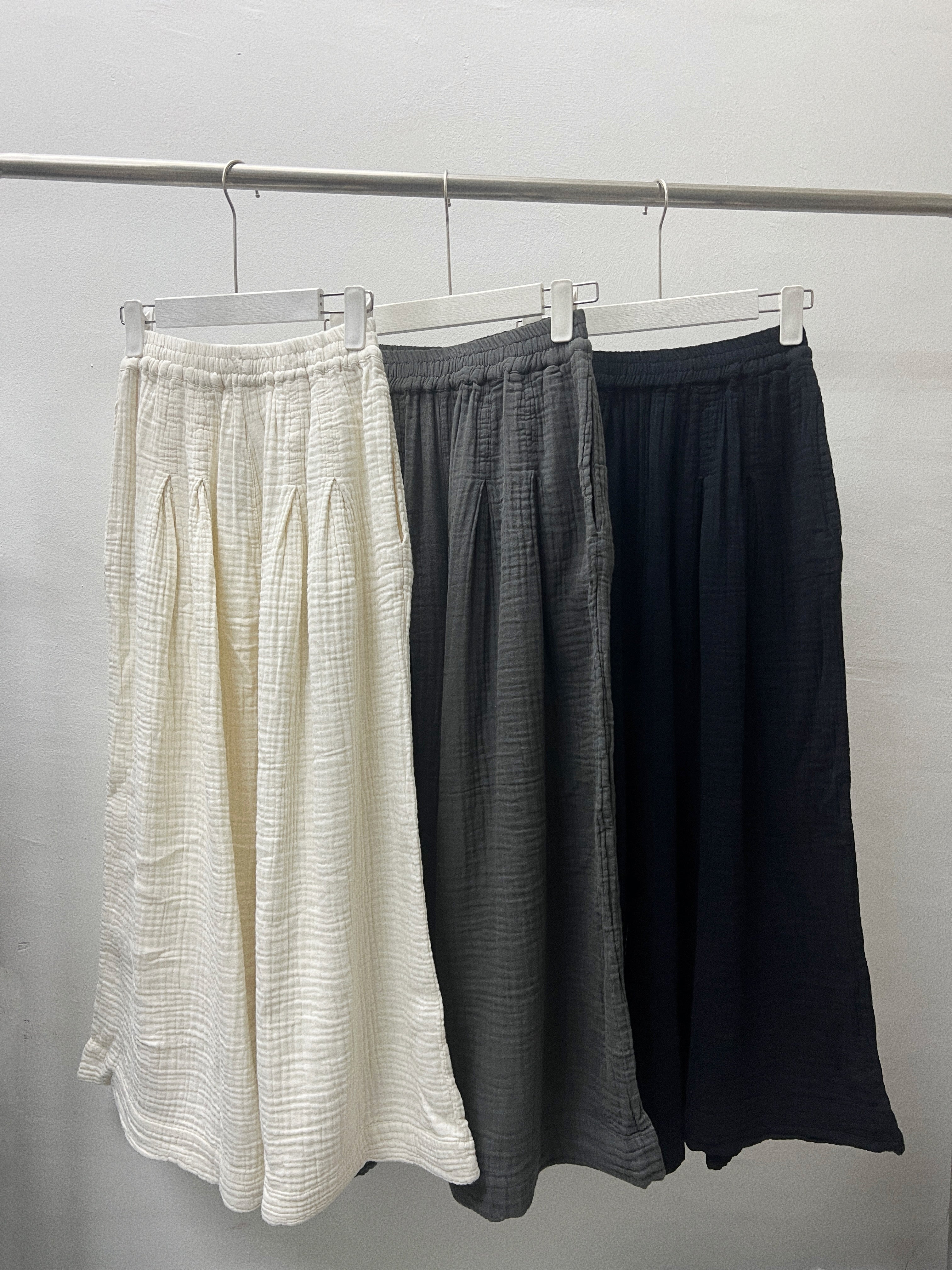 bb棉料闊褲｜灰