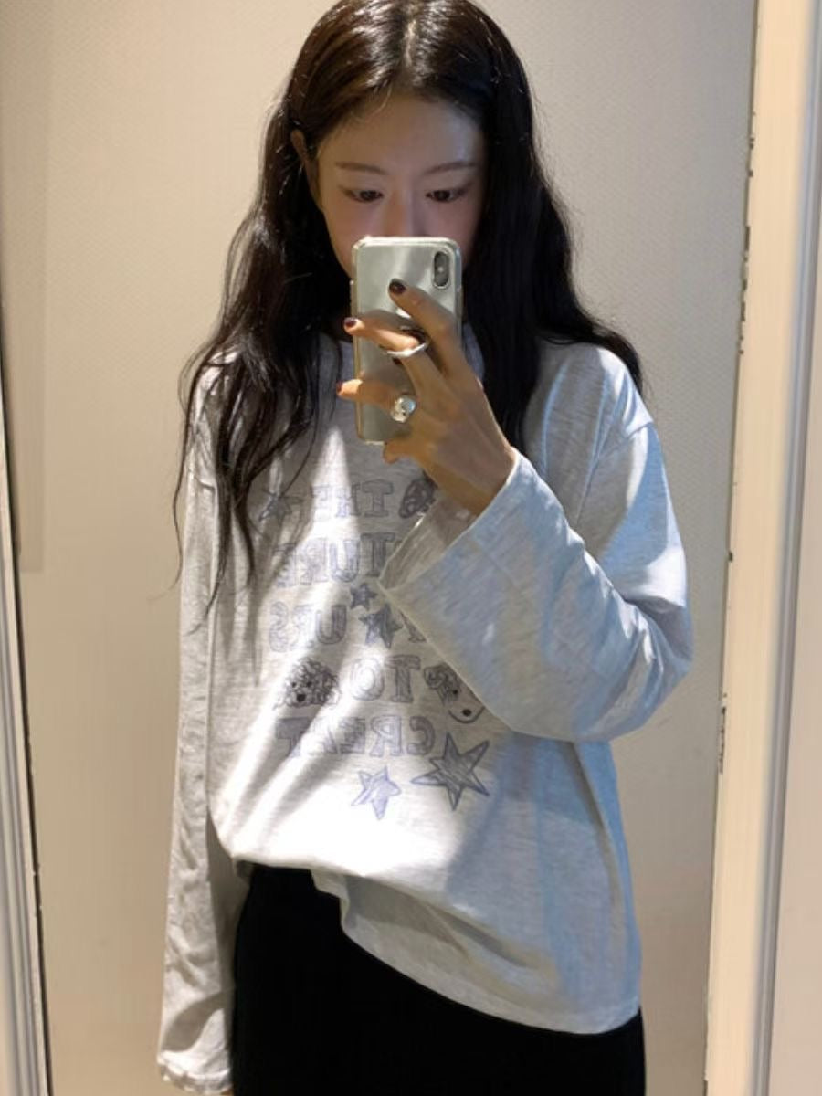 可愛狗狗文字print top丨2 col