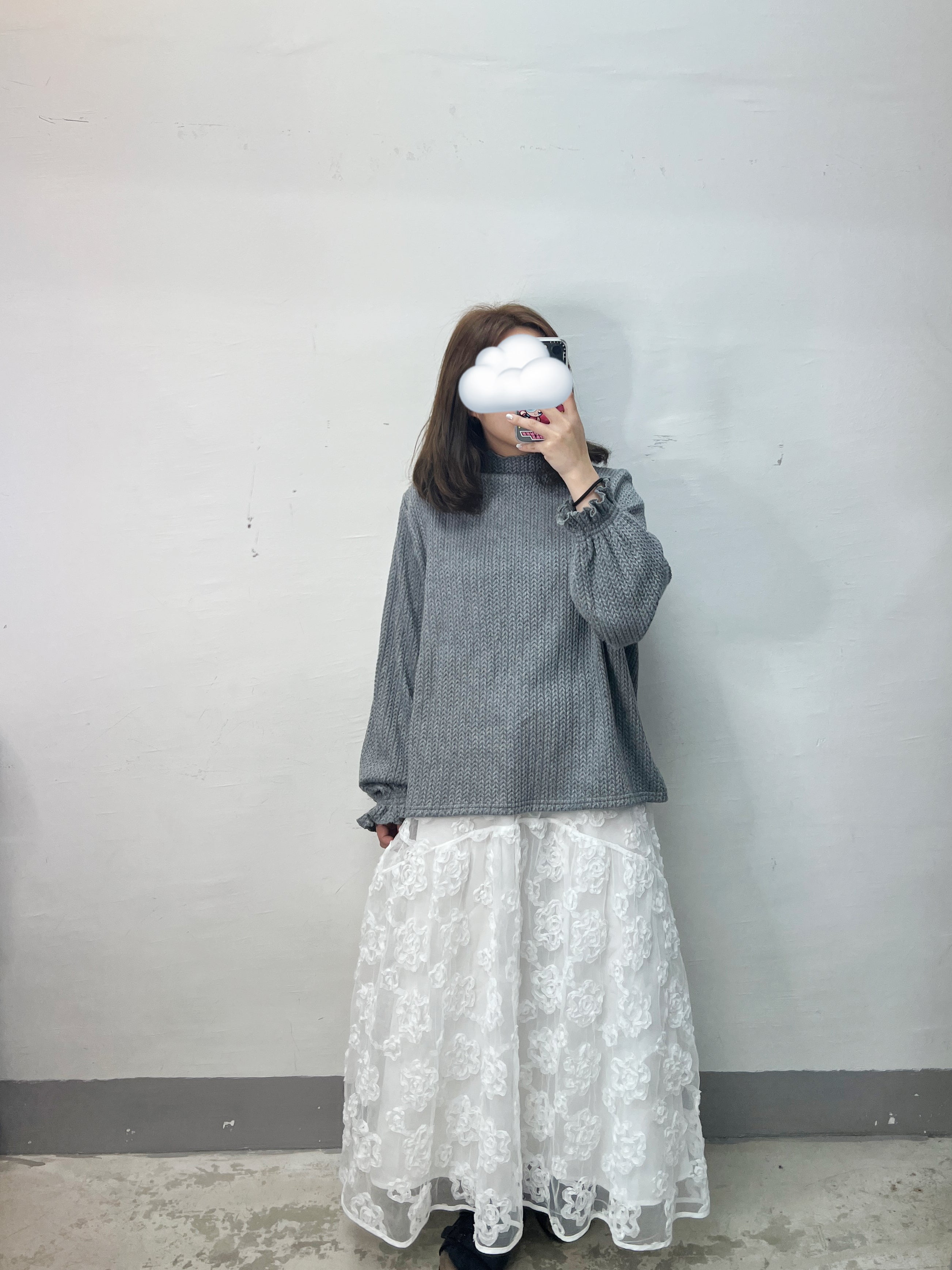 立體花花紗裙