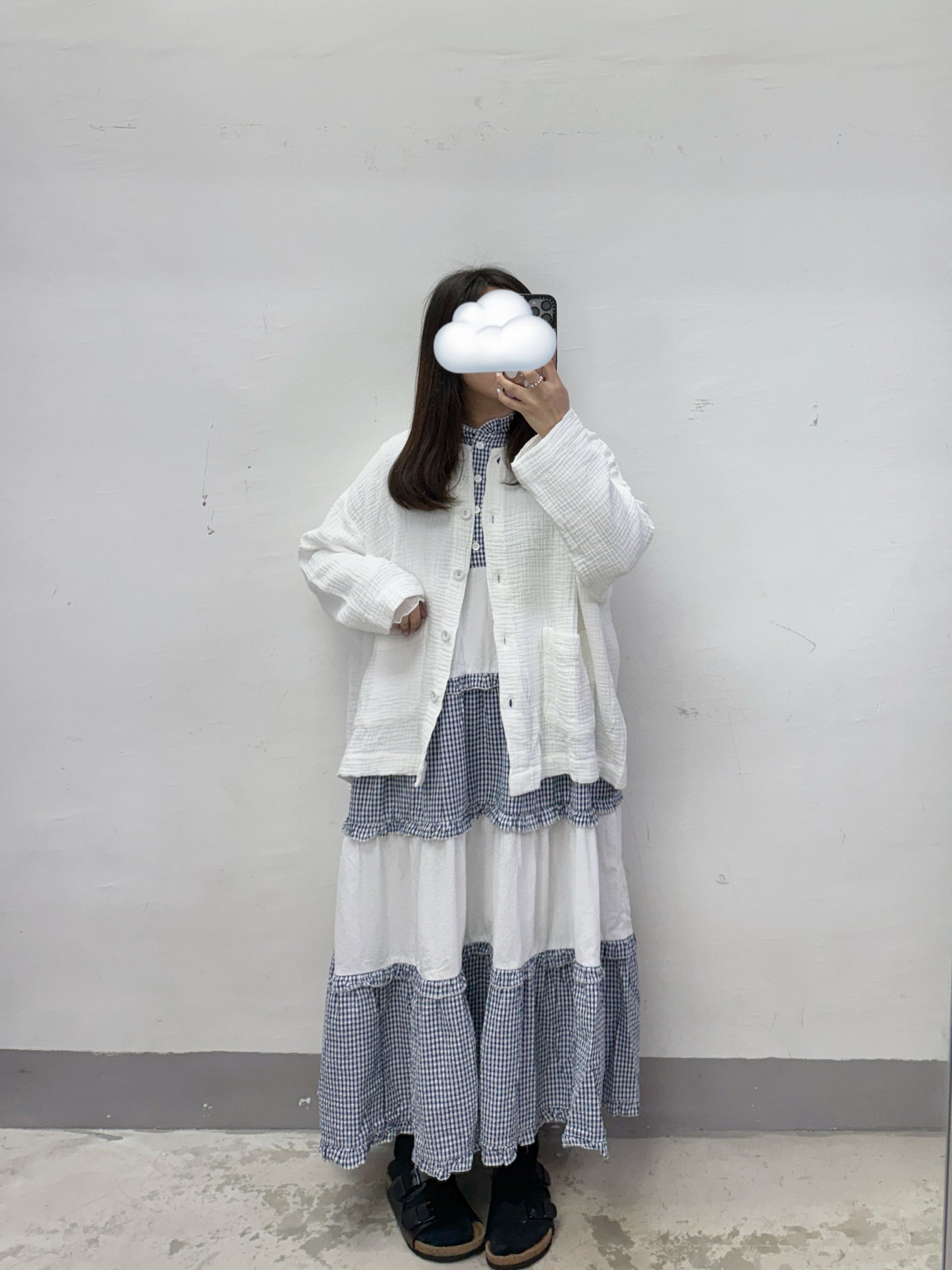 拼布格紋ruffle ops丨2 col