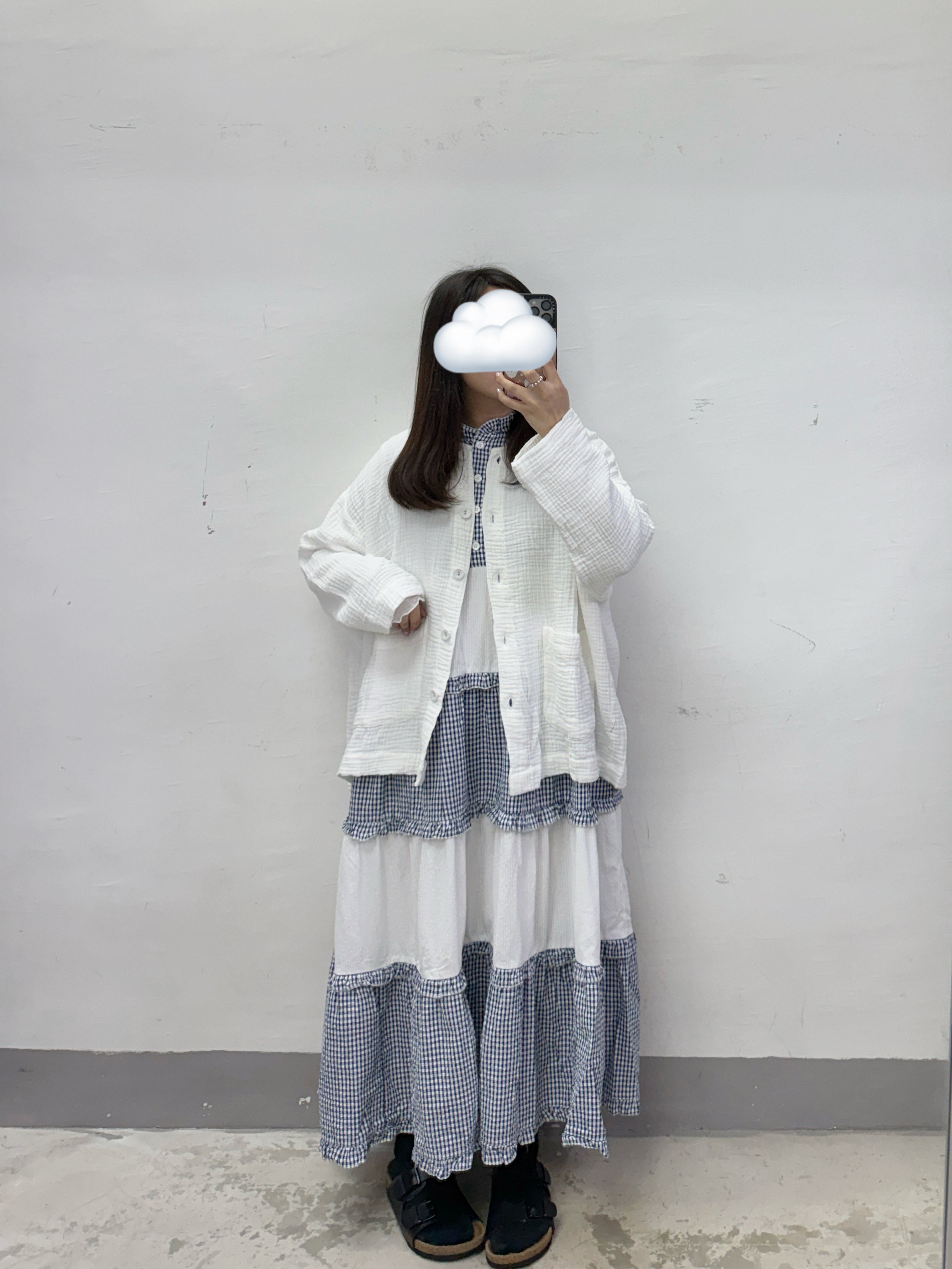 拼布格紋ruffle ops丨2 col