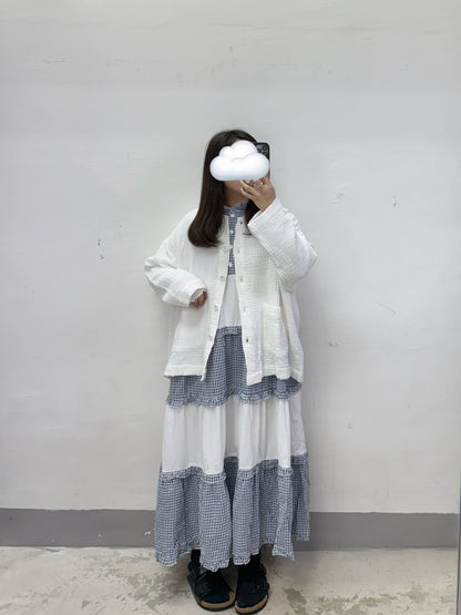 拼布格紋ruffle ops丨2 col
