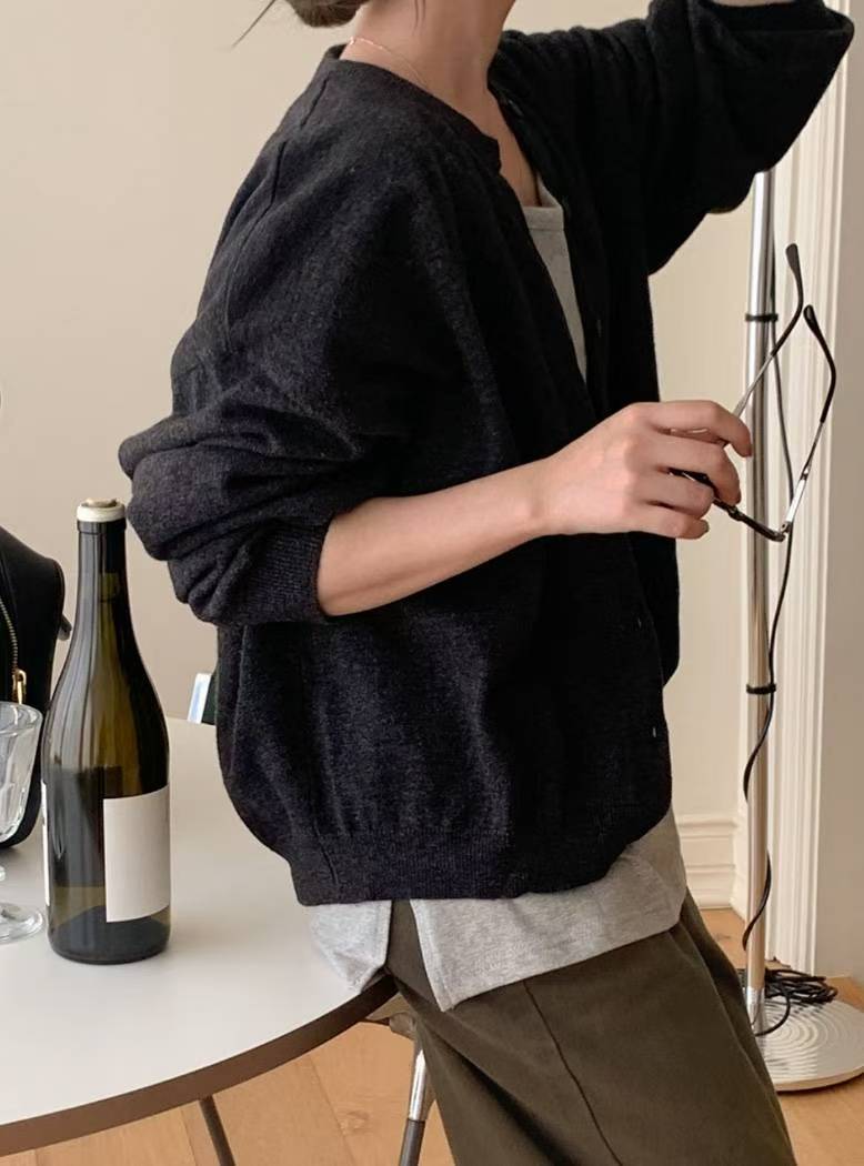 圓領闊身羊毛外套｜8 col