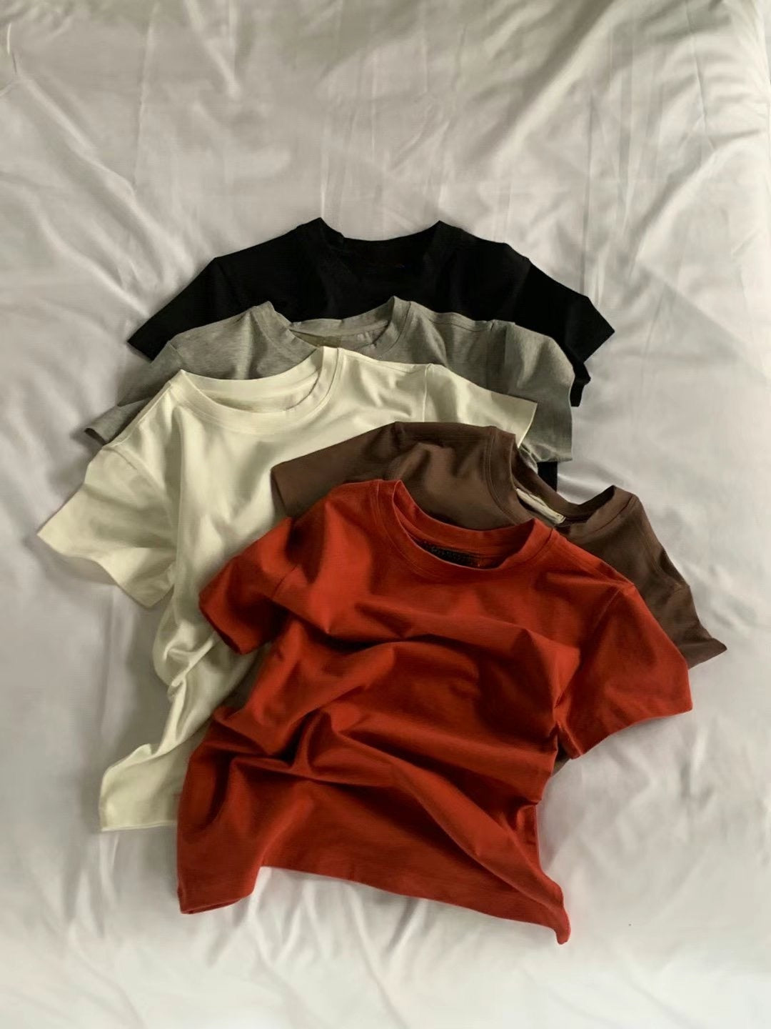 cotton basic tee丨5 col