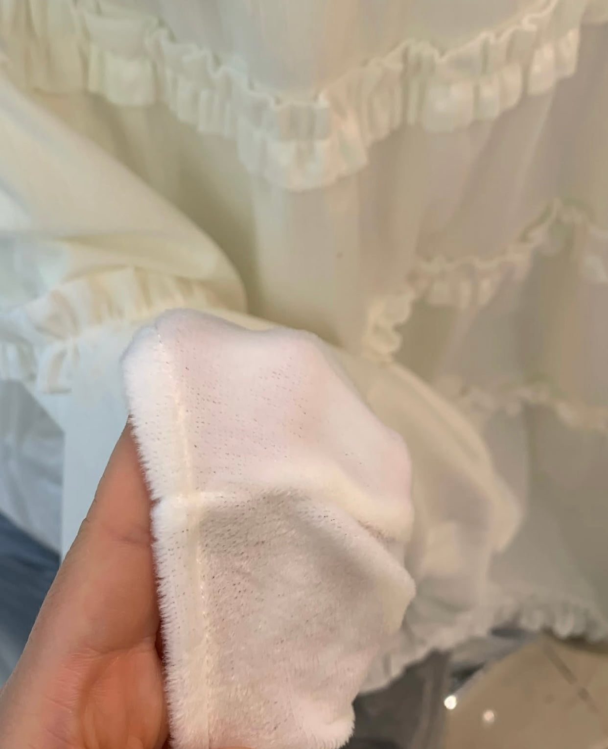 【comeback】ruffle邊絨面層層裙｜2 col