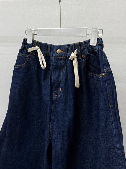 七分牛仔闊褲