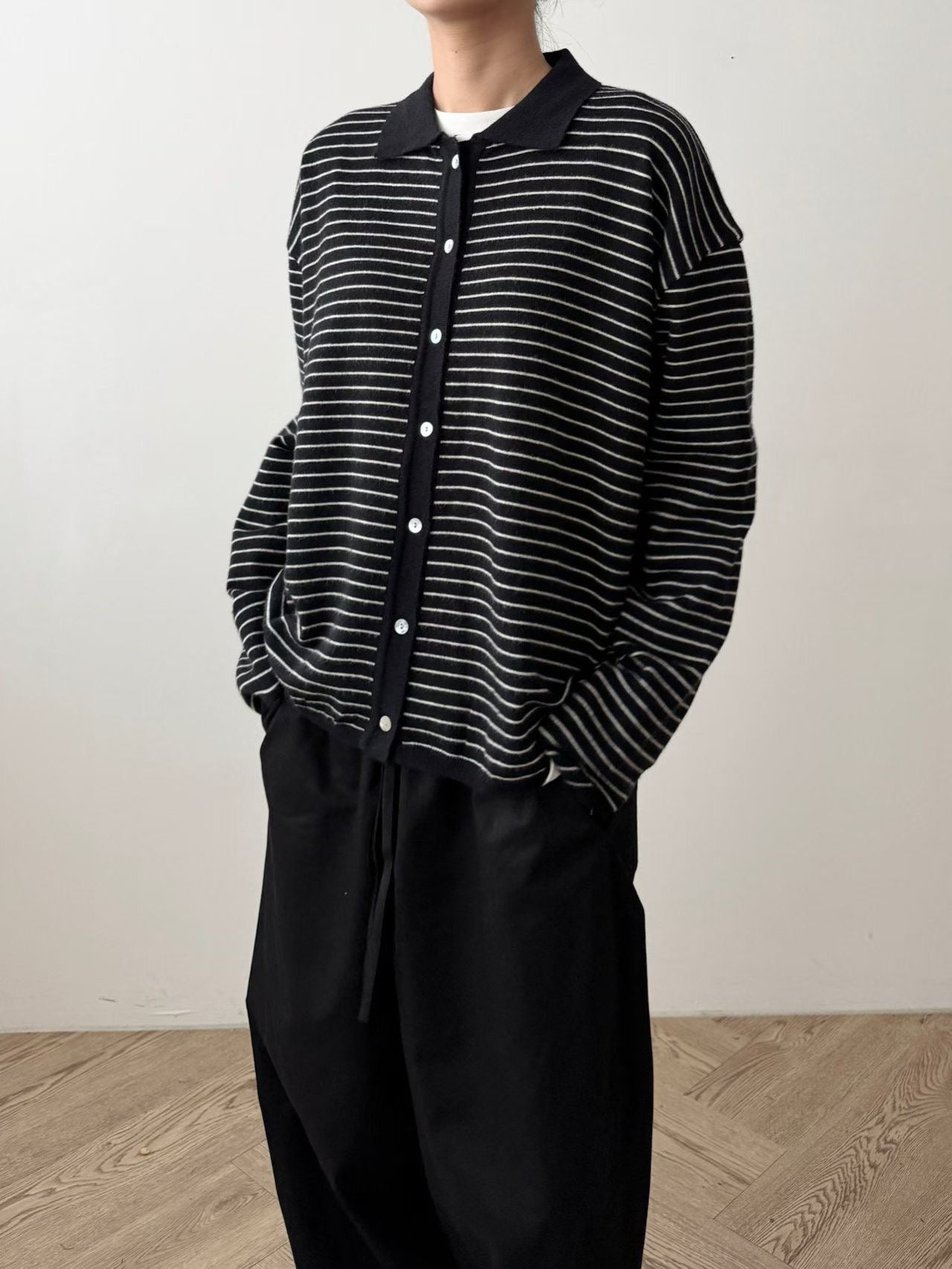 【新品優惠】反領條紋針織外套丨3 col