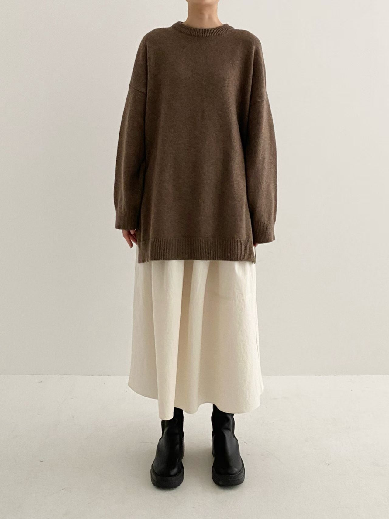 兩側開叉oversize冷衫丨3 col