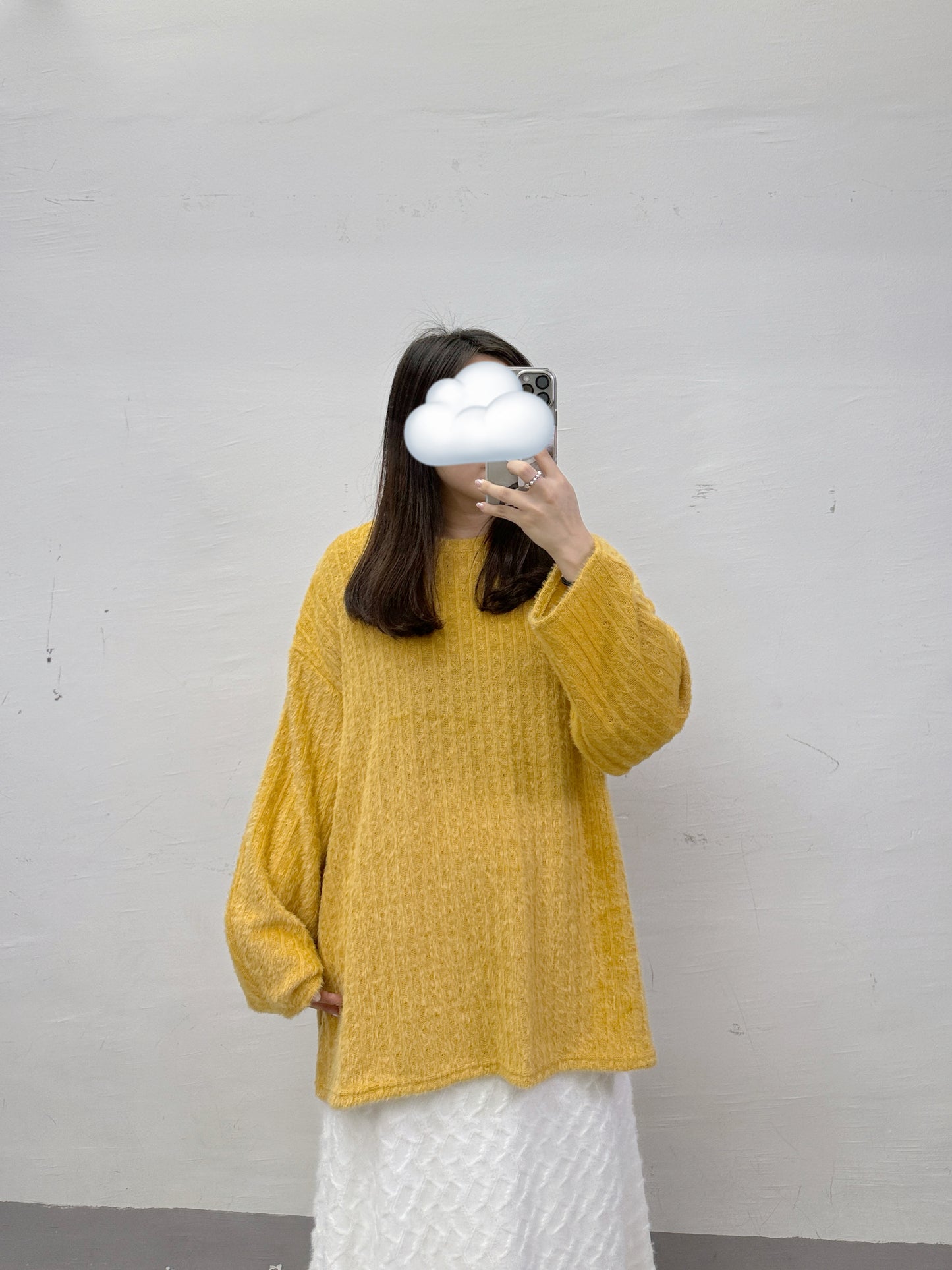 【SALE】暗花紋軟綿綿舒服針織上衣丨4 col