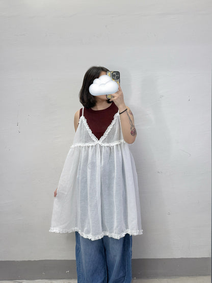 【新品優惠】ruffle邊透紗中長外搭丨3 col