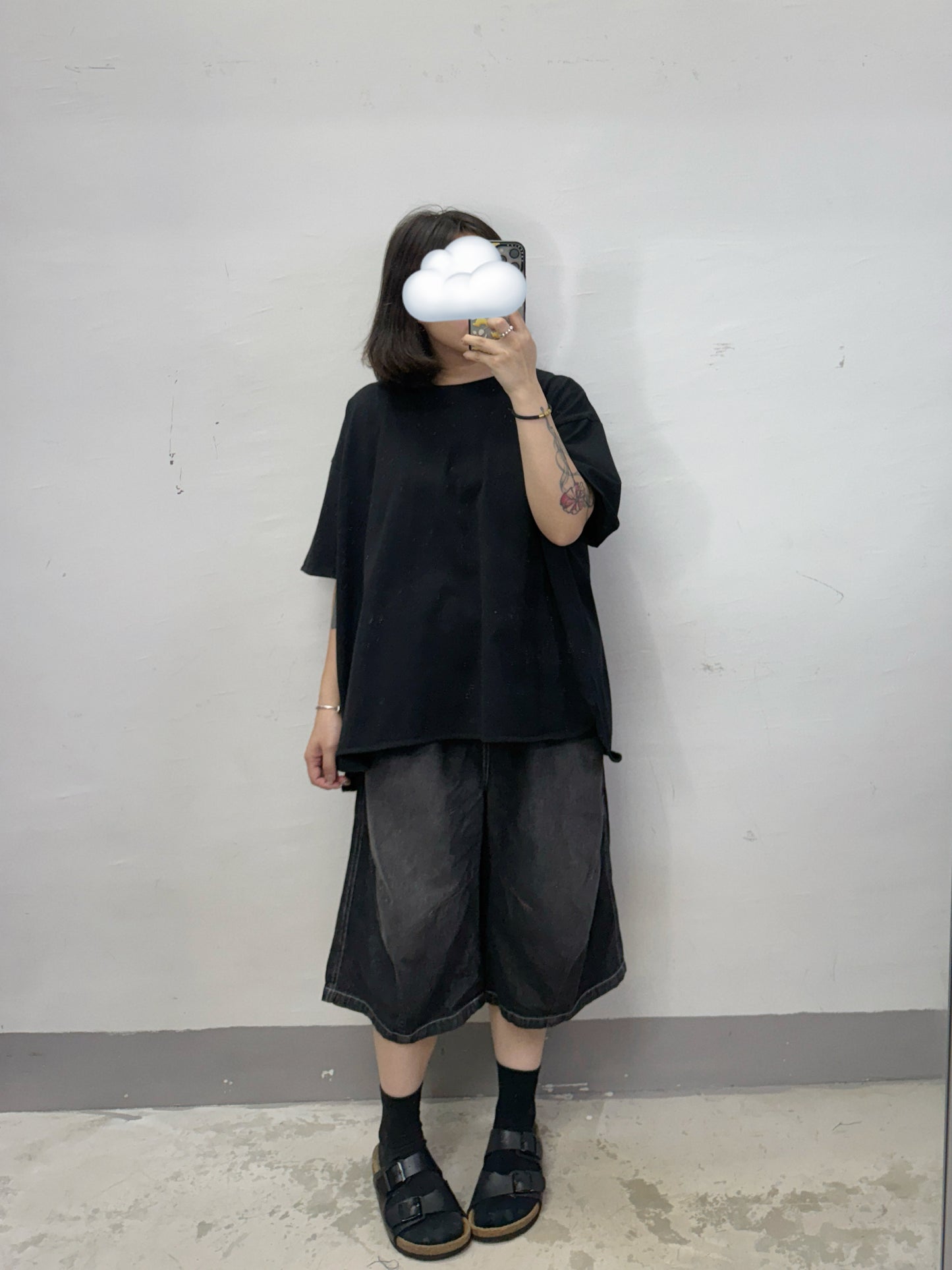 洗水色牛仔中長牛仔褲丨2 col
