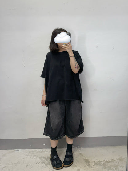洗水色牛仔中長牛仔褲丨2 col