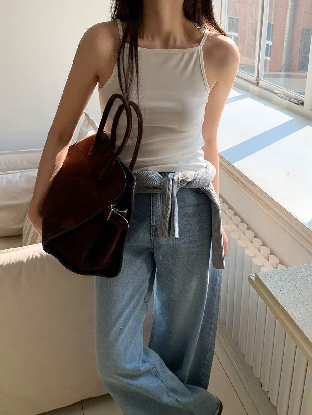 【SALE】入膊吊帶tank top丨黑