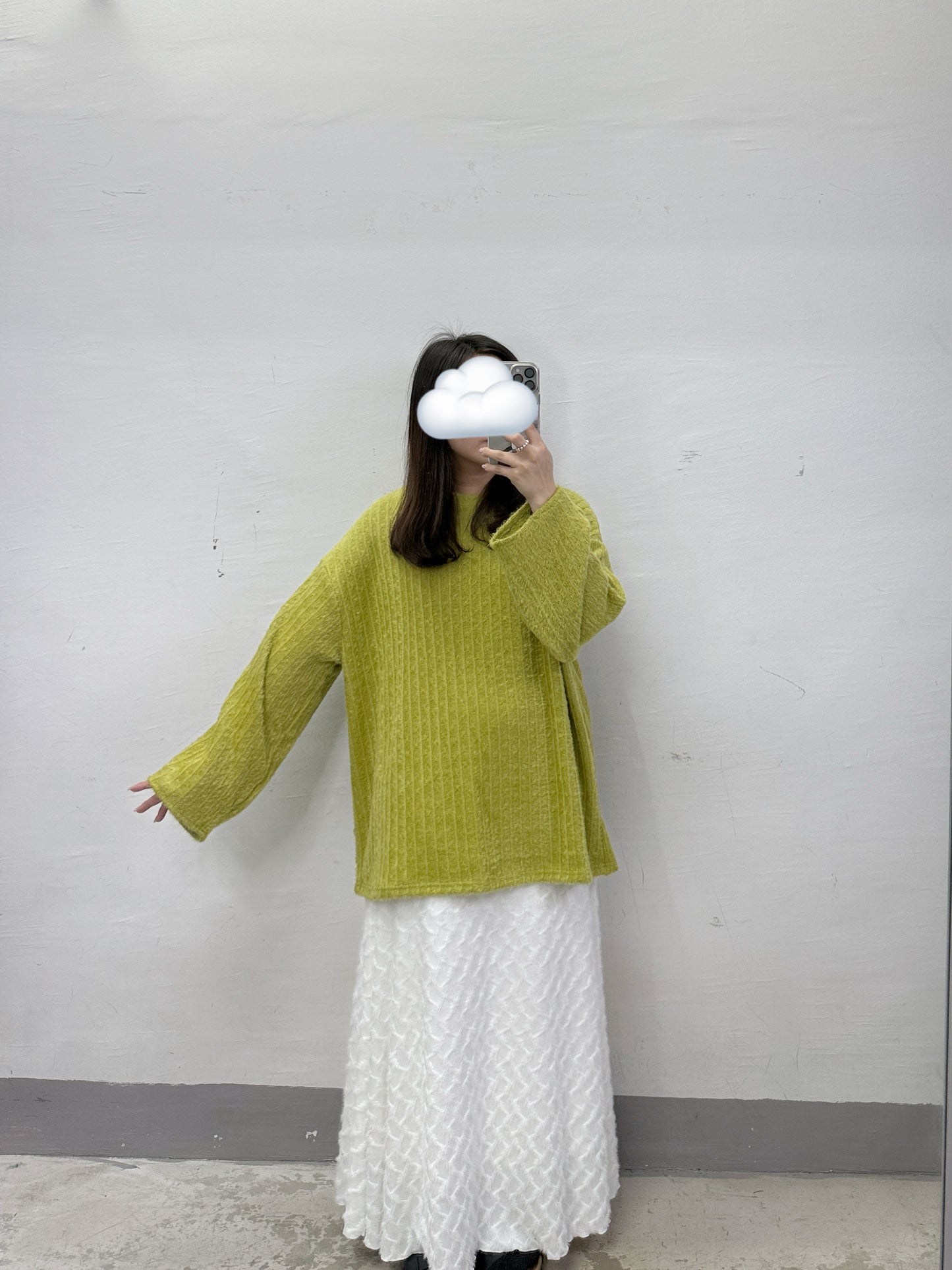 【SALE】暗花紋軟綿綿舒服針織上衣丨4 col