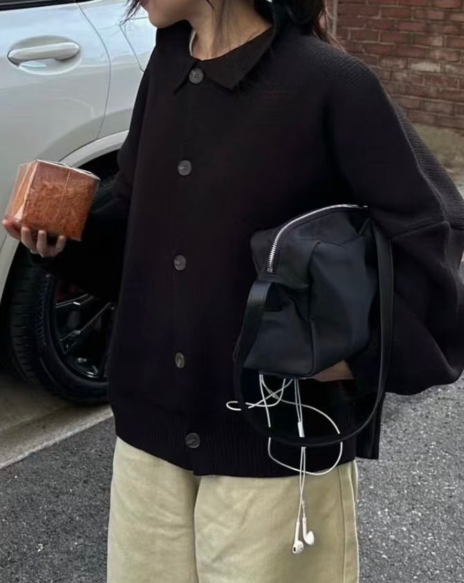 反領針織外套丨2 col