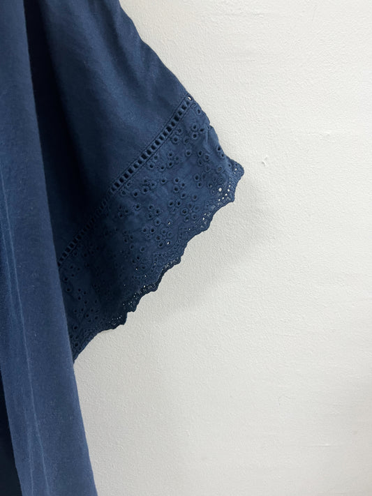 【SALE】手袖通花basic闊top