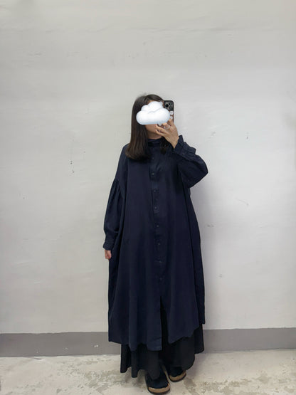 【SALE】棉麻料ruffle領排鈕ops丨4 col