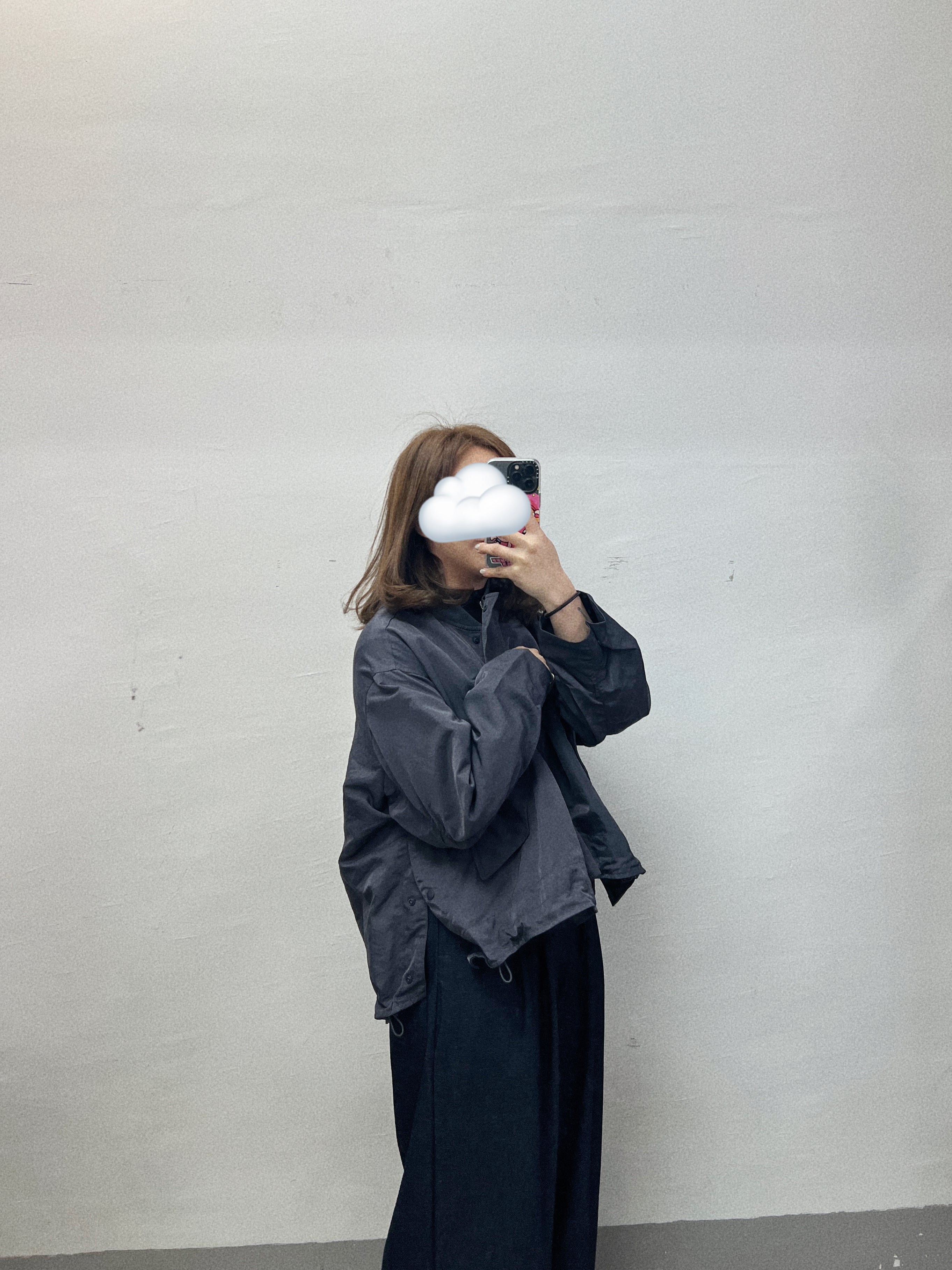 高質跣水料外套｜黑